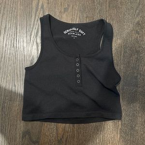Aeropostale Black Seriously Soft Tank
